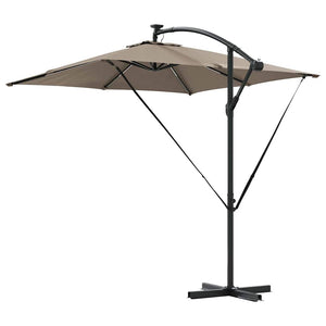 Cantilever bananparasol Taupe 249 x 249 x 250 cm