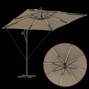 Cantilever bananparasol Taupe 249 x 249 x 250 cm