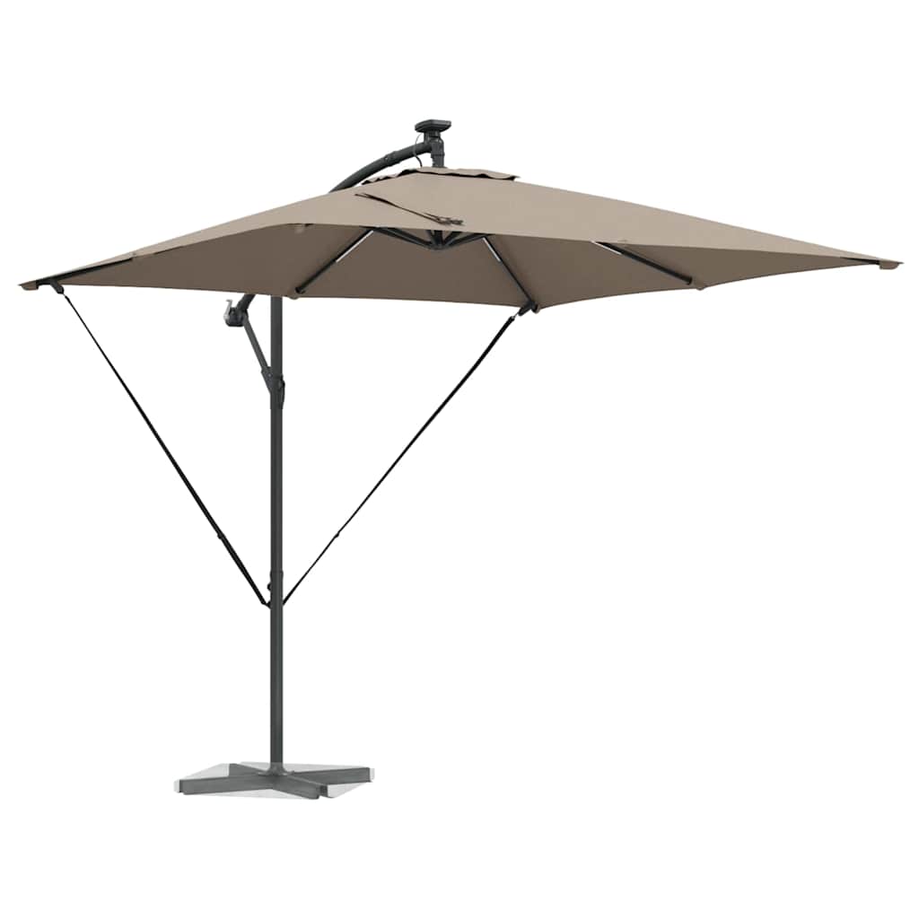 Cantilever bananparasol Taupe 249 x 249 x 250 cm