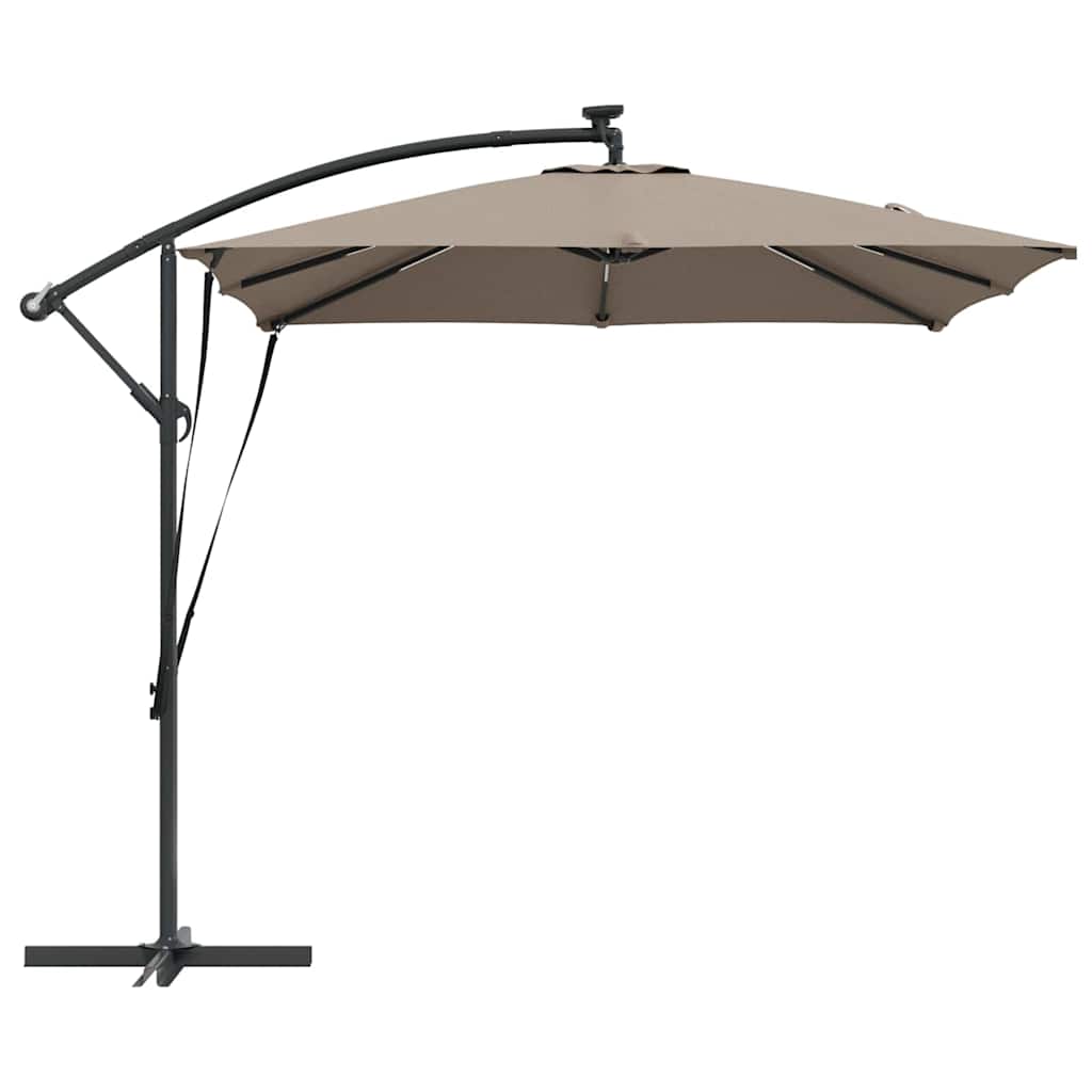 Cantilever bananparasol Taupe 249 x 249 x 250 cm