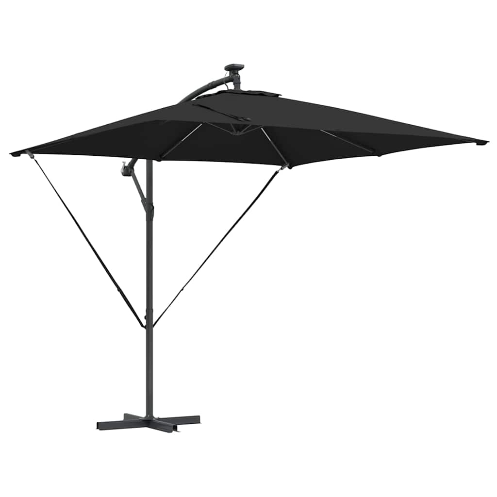 Cantilever bananparasol Svart 249 x 249 x 250 cm