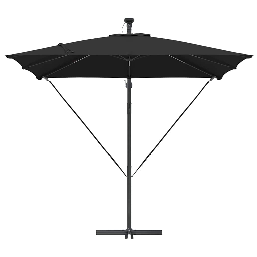 Cantilever bananparasol Svart 249 x 249 x 250 cm