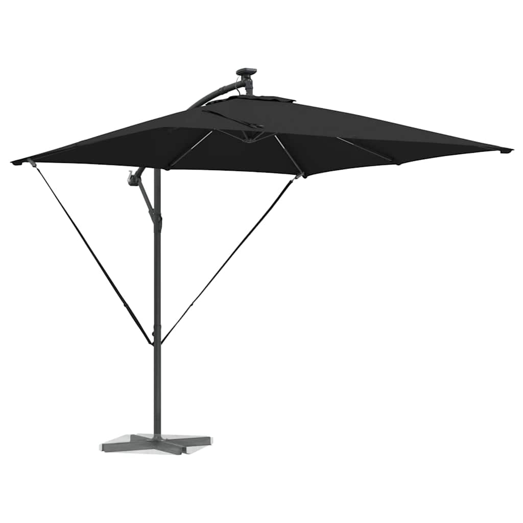 Cantilever bananparasol Svart 249 x 249 x 250 cm