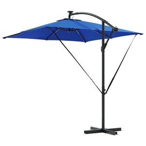 Cantilever bananparasol Blå 249 x 249 x 250 cm