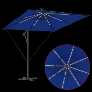 Cantilever bananparasol Blå 249 x 249 x 250 cm