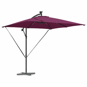Cantilever bananparasol Vinröd 249 x 249 x 250 cm