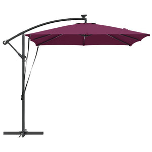 Cantilever bananparasol Vinröd 249 x 249 x 250 cm