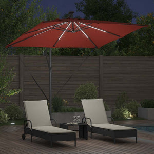 Cantilever bananparasol Terracotta 249 x 249 x 250 cm