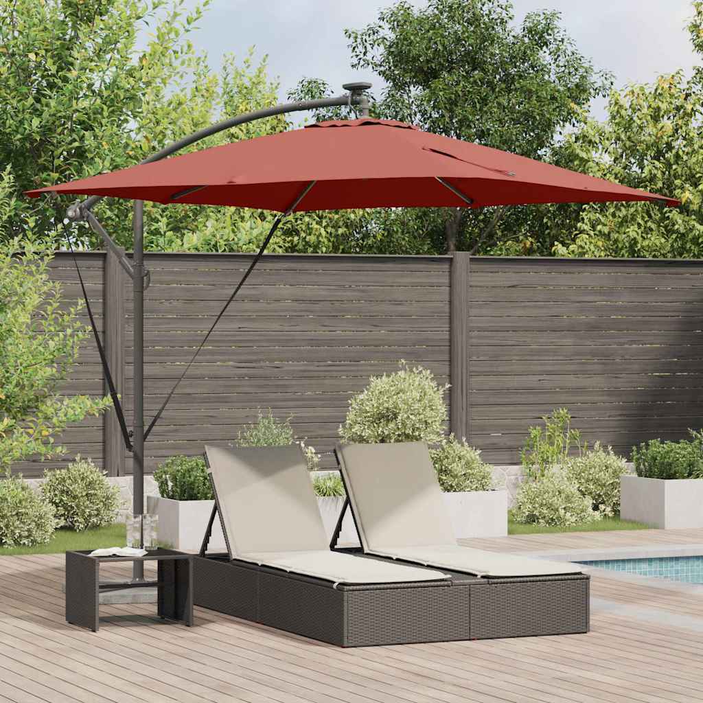 Cantilever bananparasol Terracotta 249 x 249 x 250 cm