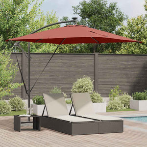 Cantilever bananparasol Terracotta 249 x 249 x 250 cm
