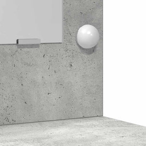 Sminkbordssats med LED med låda 2 pcs Betonggrå Konstruerat trä