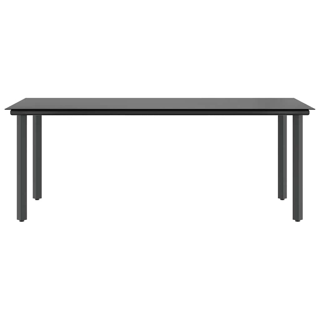 Matgrupp för trädgården 7 delar brun polyrotting glas