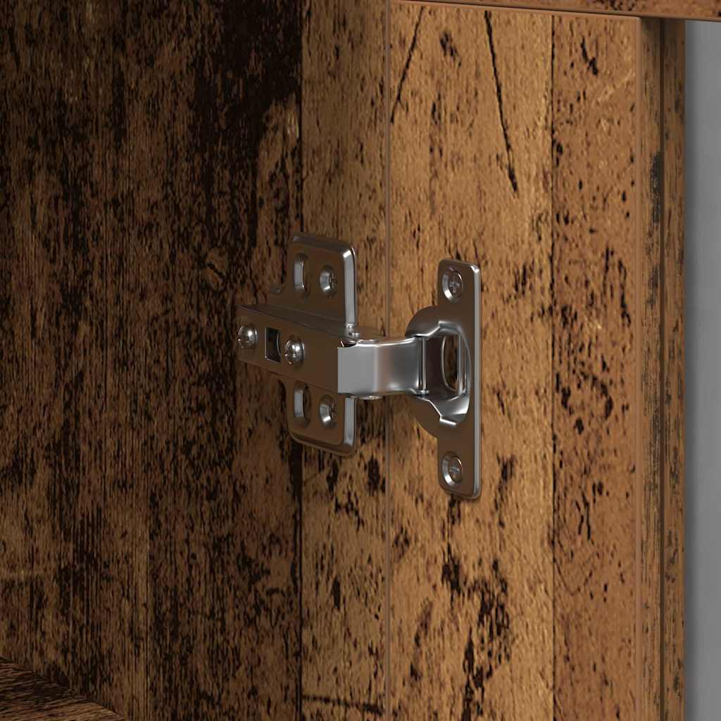 Väggmonterade Skåp 2 pcs Gammalt trä 69,5 x 34 x 90 cm