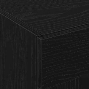 Väggskåp 2 pcs Svart Ek 69,5 x 34 x 90 cm Konstruerat trä