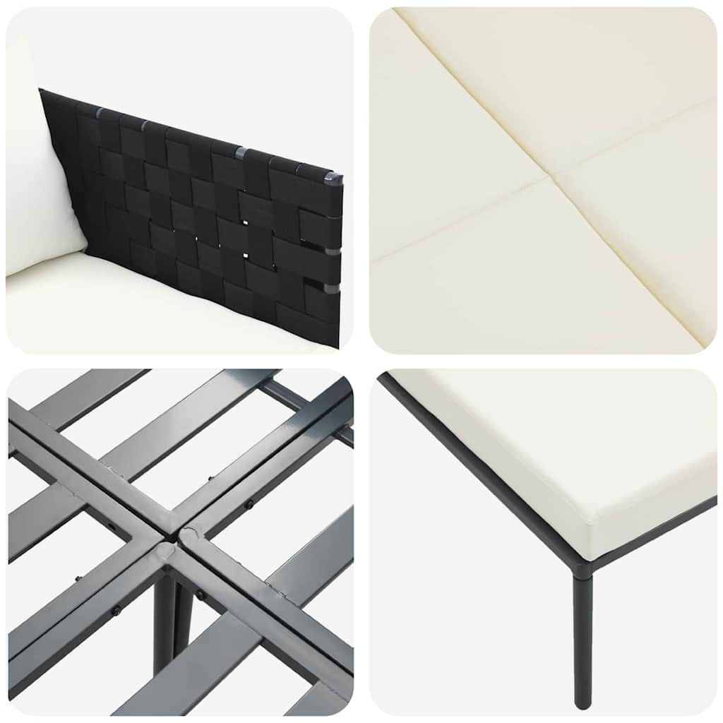 Solbädd Antracit 153 x 115 x 69.5 cm Pulverlackerat stål