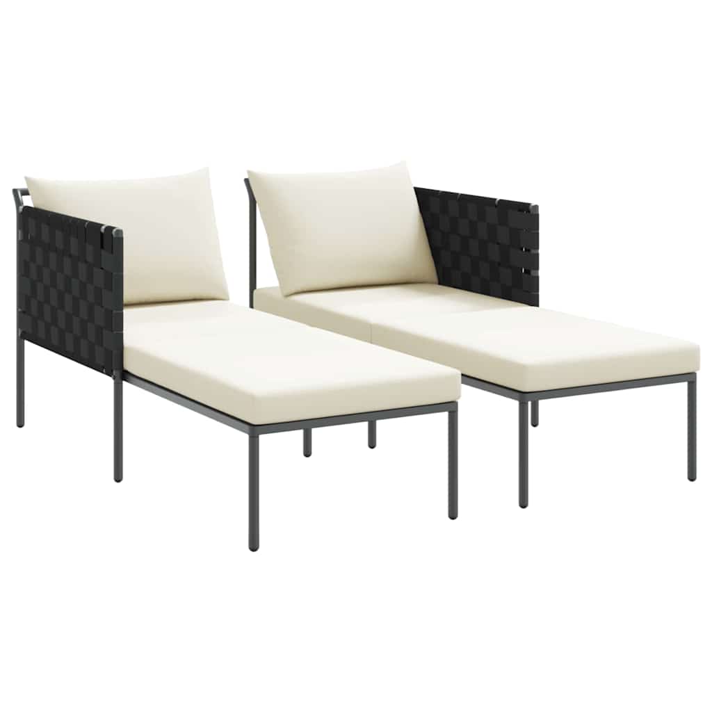 Solbädd Antracit 153 x 115 x 69.5 cm Pulverlackerat stål