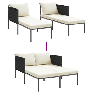 Solbädd Antracit 153 x 115 x 69.5 cm Pulverlackerat stål