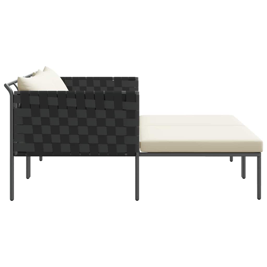 Solbädd Antracit 153 x 115 x 69.5 cm Pulverlackerat stål