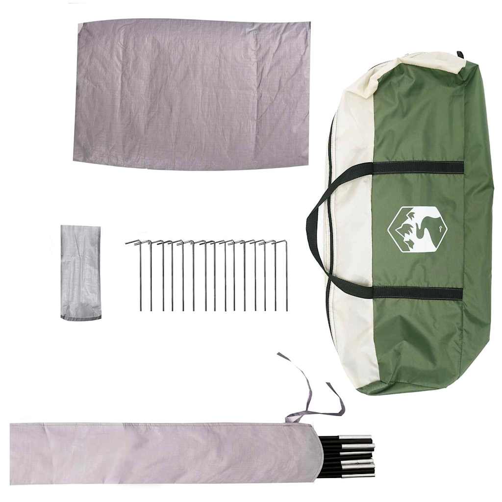 Dome Tält med tak med lagring Grön 505 x 450 x 248 cm