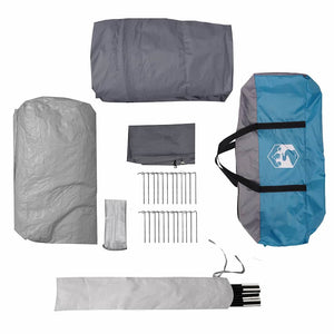 Tunneltält med tak med lagring Blå och grå 778 x 356 x 210 cm