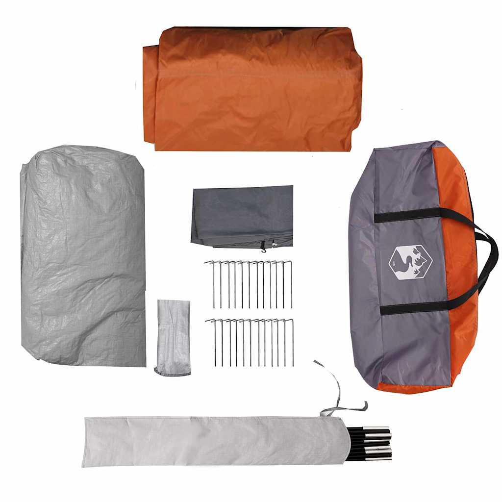 Tunneltält med tak Grå och orange 778 x 356 x 210 cm