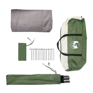 Tunneltält med tak med lagring Grön och Vit 328 x 228 x 115 cm