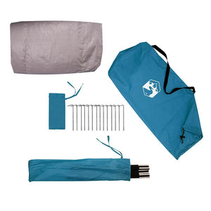 Tunneltält med tak med lagring Blå och grå 328 x 228 x 115 cm