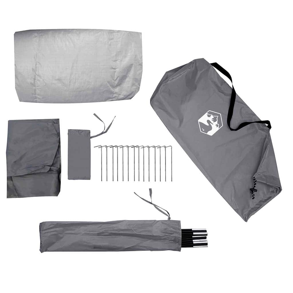 Tunneltält med tak Grå och orange 318 x 275 x 140 cm