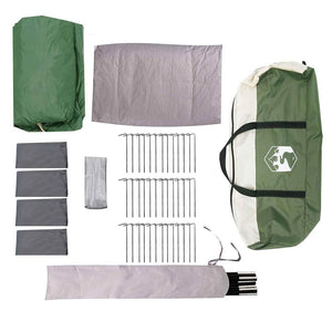 Familjetält med tak med lagring Grön och Vit 745 x 700 x 217 cm