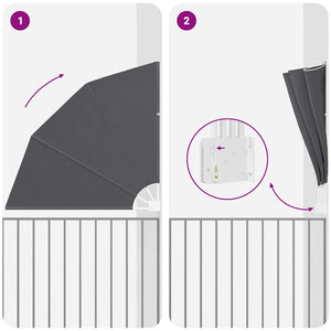 Balkongskärm Svart 140 x 140 cm Polyester