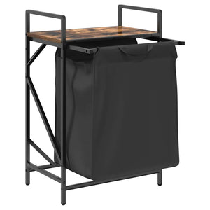 Tvättkorg 1 fack med hylla rökfärgad ek