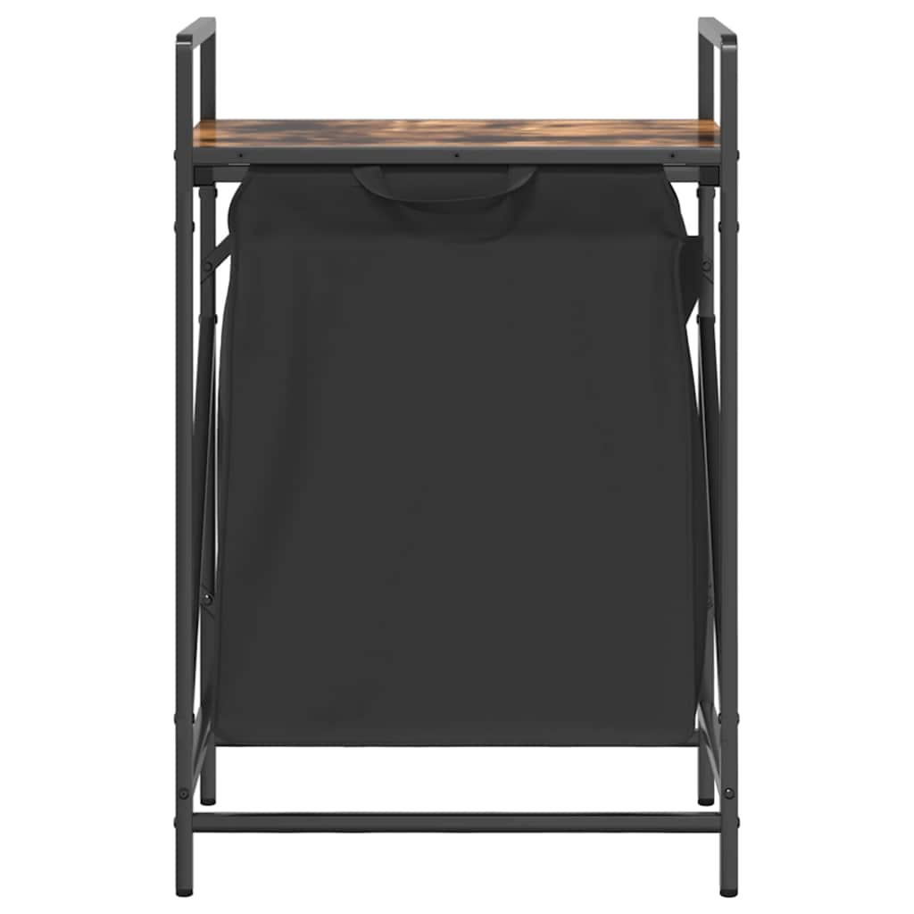 Tvättkorg 1 fack med hylla rökfärgad ek