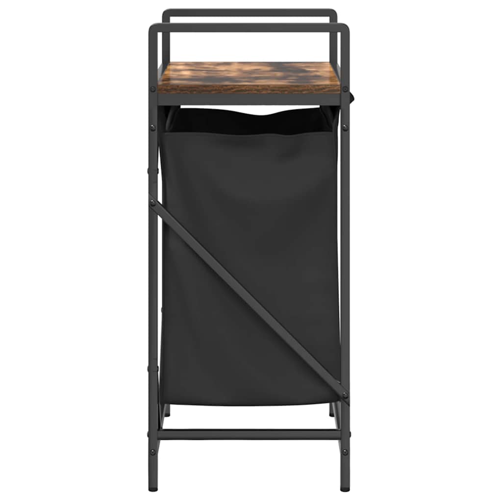 Tvättkorg 1 fack med hylla rökfärgad ek