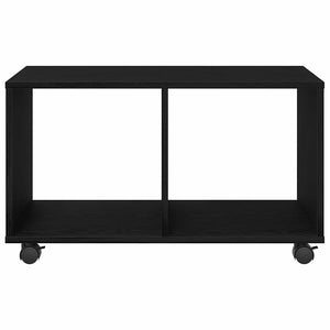 Sidobord med hylla Svart Ek 72 x 33 x 42,5 cm Konstruerat trä