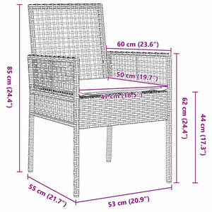 Trädgårds Bistro Set 3 pcs Beige konstrotting