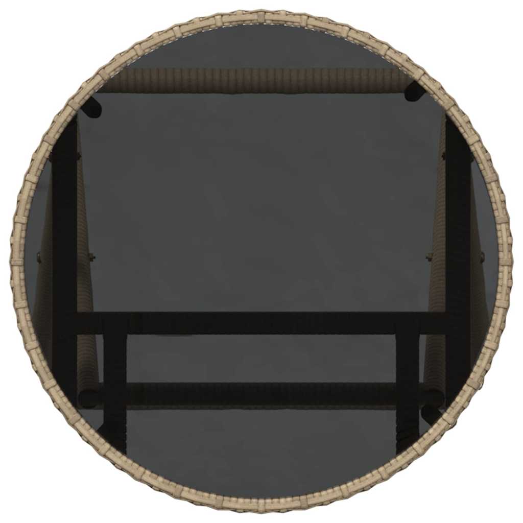 Trädgårds Bistro Set 3 pcs Beige konstrotting