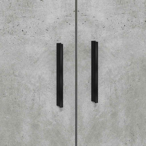 Sängram med låda Betonggrå 90 x 200 cm Konstruerat trä