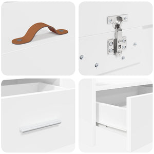 Sängram med huvudgavel Vit 100 x 200 cm Konstruerat trä