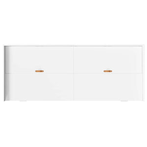 Sängram med huvudgavel Vit 100 x 200 cm Konstruerat trä