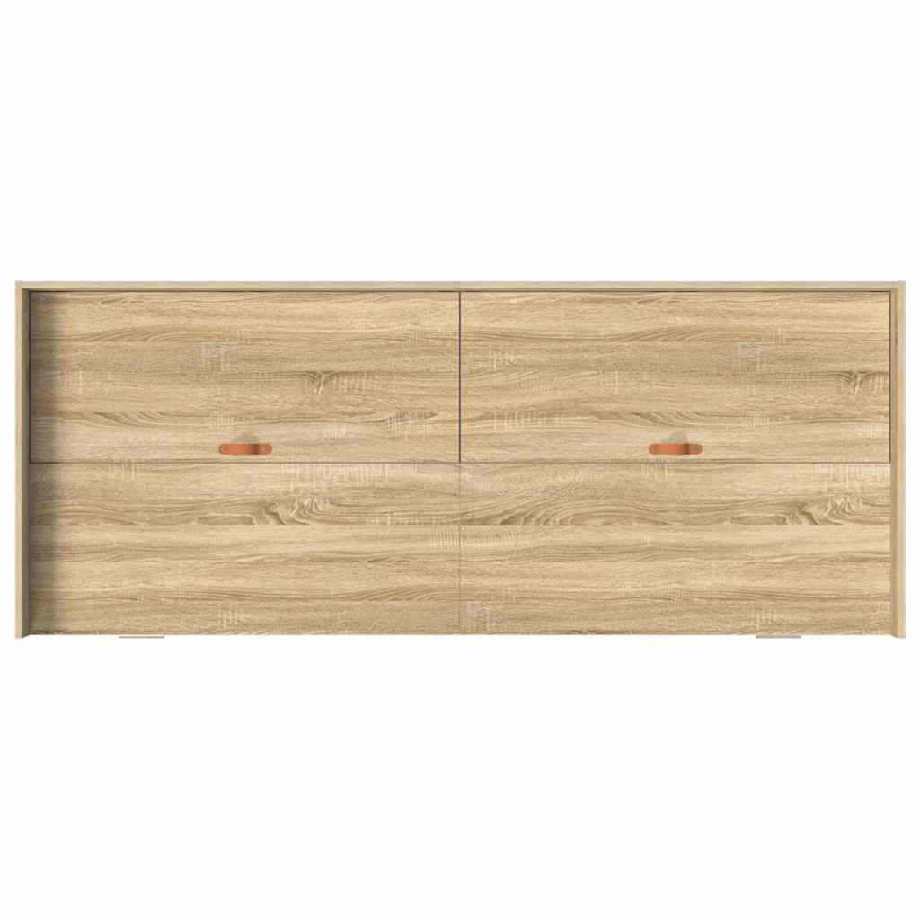 Sängram med huvudgavel Sonoma-ek 100 x 200 cm Konstruerat trä