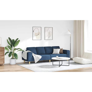 Vardagsrumsoffa Blå 250 x 77 x 76 cm Polyester