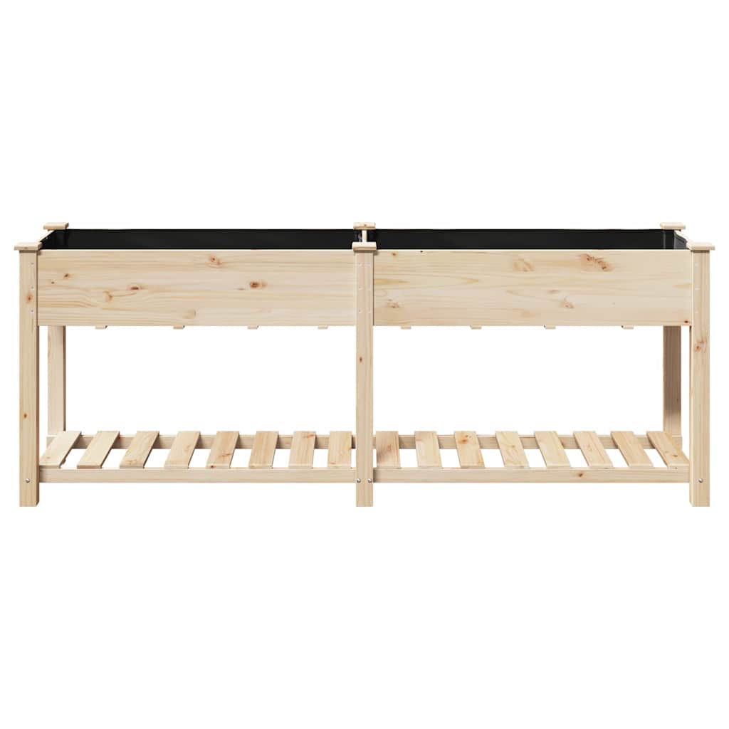 Trädgårdsplanterare Beige 203 x 53 x 76,5 cm Massivt Furu