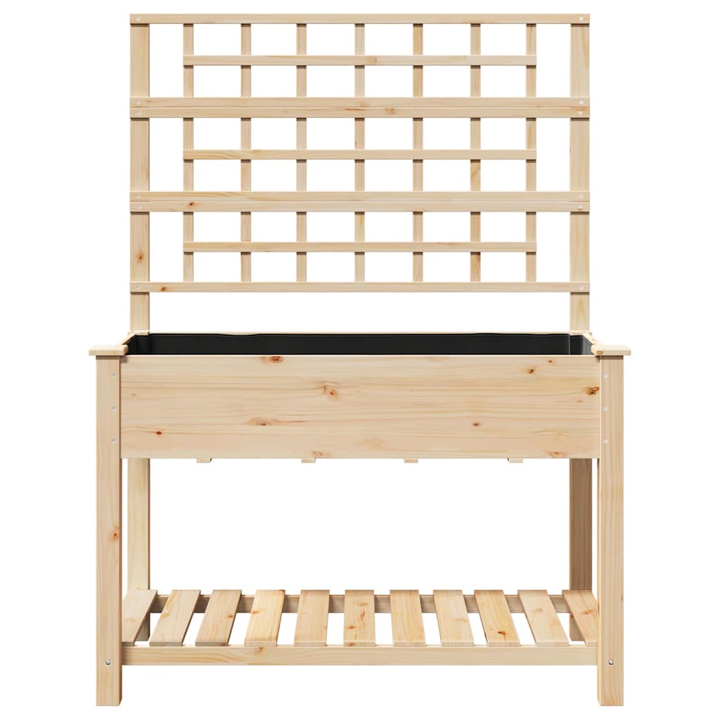 Trädgårdsplanterare Beige 115 x 60,5 x 153 cm Massivt Furu