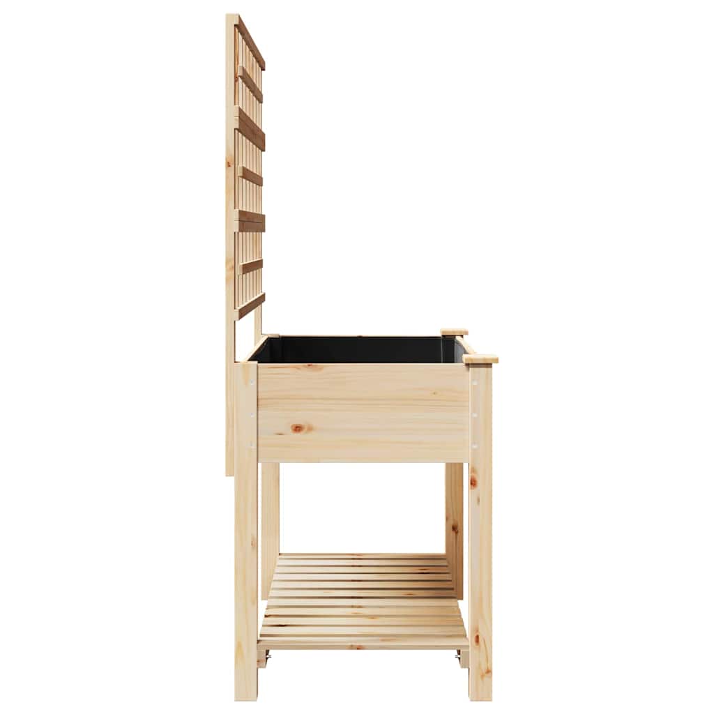 Trädgårdsplanterare Beige 115 x 60,5 x 153 cm Massivt Furu