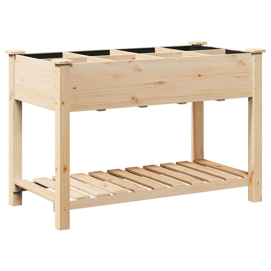 Trädgårdsplanterare Beige 115 x 59 x 76,5 cm Massivt Furu