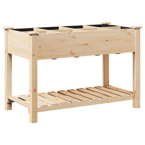 Trädgårdsplanterare Beige 115 x 59 x 76,5 cm Massivt Furu