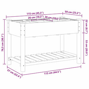 Trädgårdsplanterare Beige 115 x 59 x 76,5 cm Massivt Furu