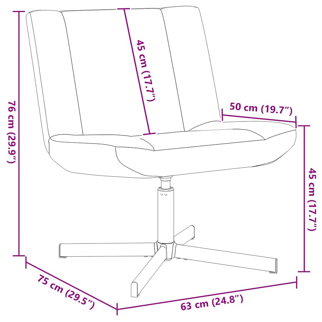 Skrivstol Moln Grå 63 x 75 x 76 cm tyg
