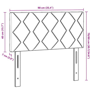 Huvudgavel med huvudgavel Svart 90 cm Konstläder