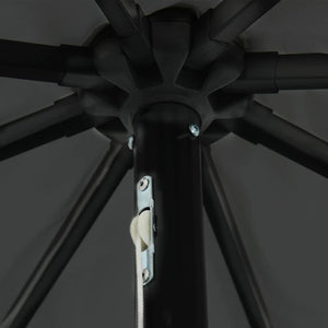 Trädgårdsparasol Antracit 395 x 395 x 245 cm Polyester